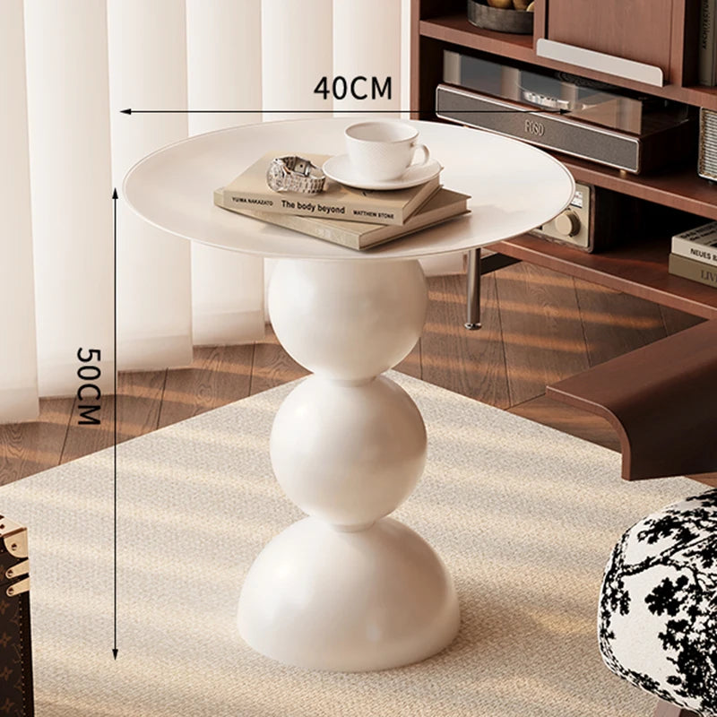 Nordic Minimalist Metal Coffee Table – Modern Side Table 40x40cm Metal Coffee Table Axl White