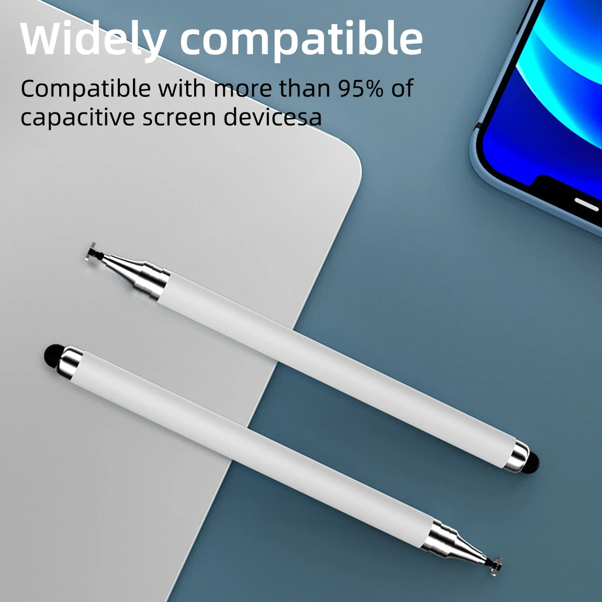 Universal 2-in-1 Stylus Pen for iPad, Android & Tablet Capacitive Stylus Pen Axl