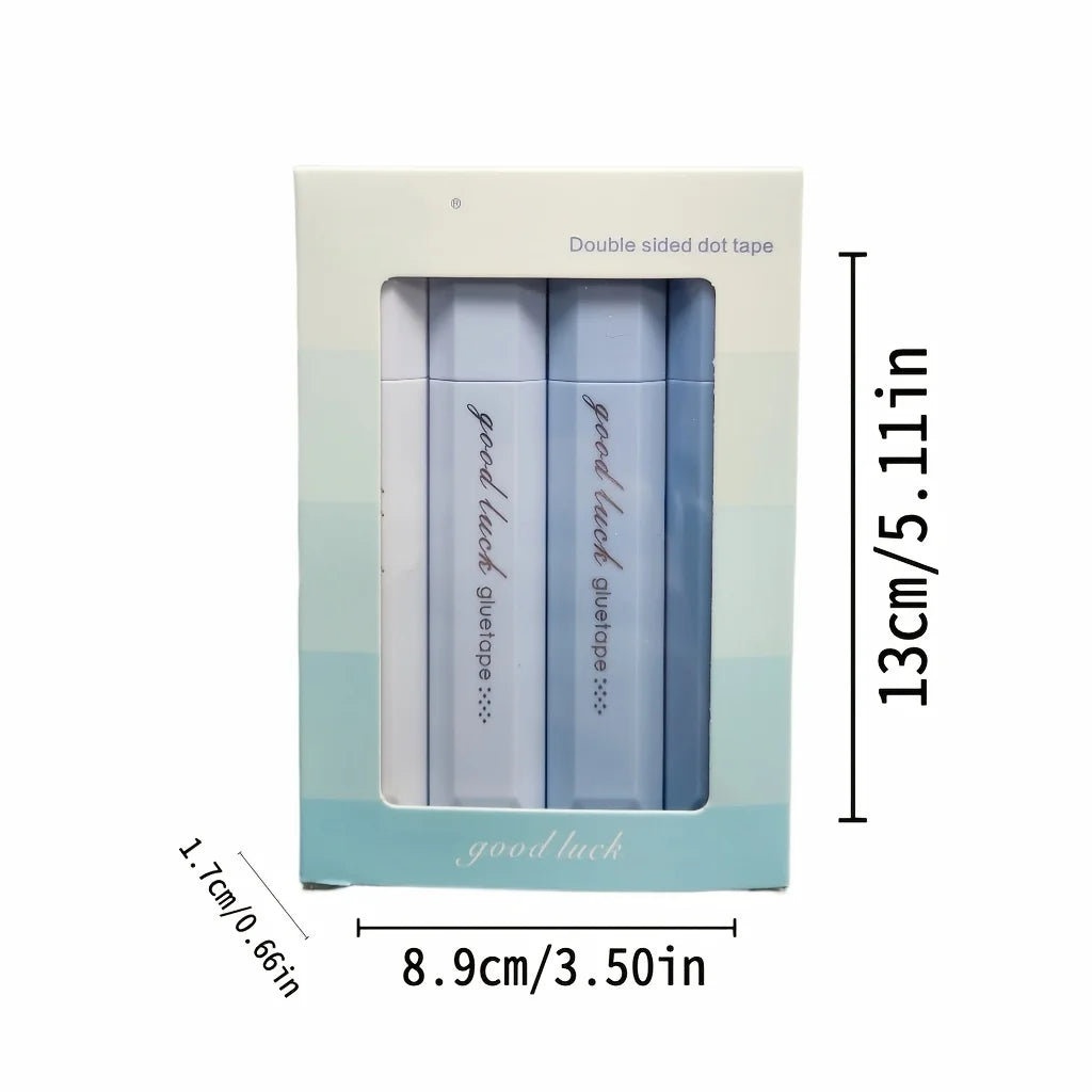 4-Pack Double-Sided Dot Correction Tape 8mm – Craft & Study Double-Sided Tape Axl