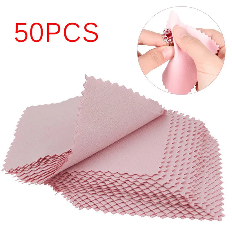 50-Pc Silver & Jewelry Polishing Cloth Set – Anti-Tarnish Jewelry Polishing Cloth Axl