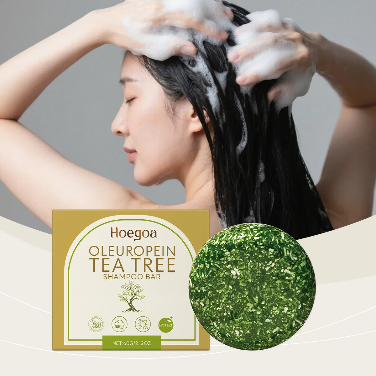 Tea Tree Shampoo Bar – Oil Control & Scalp Cleanse 60g Solid Shampoo Bar Axl