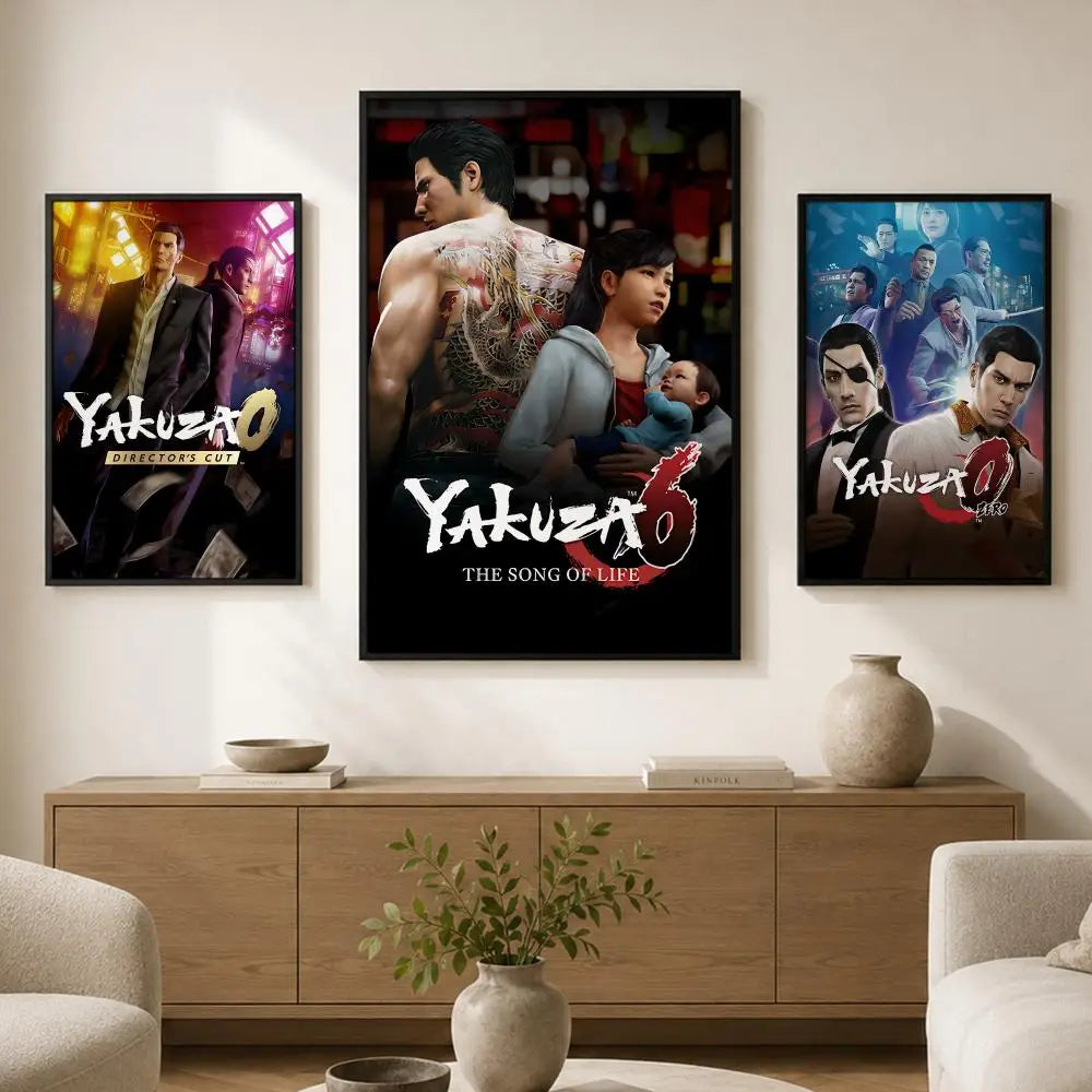 Yakuza Game Poster – Waterproof Self-Adhesive HD Wall Art Wall Art Poster Axl
