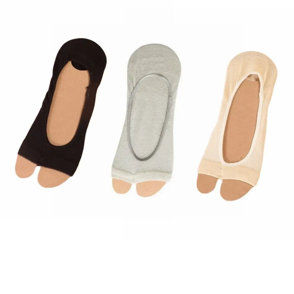 Anti-Slip Open Toe Socks – Breathable Low Cut No-Show Cotton No-Show Toe Socks Axl