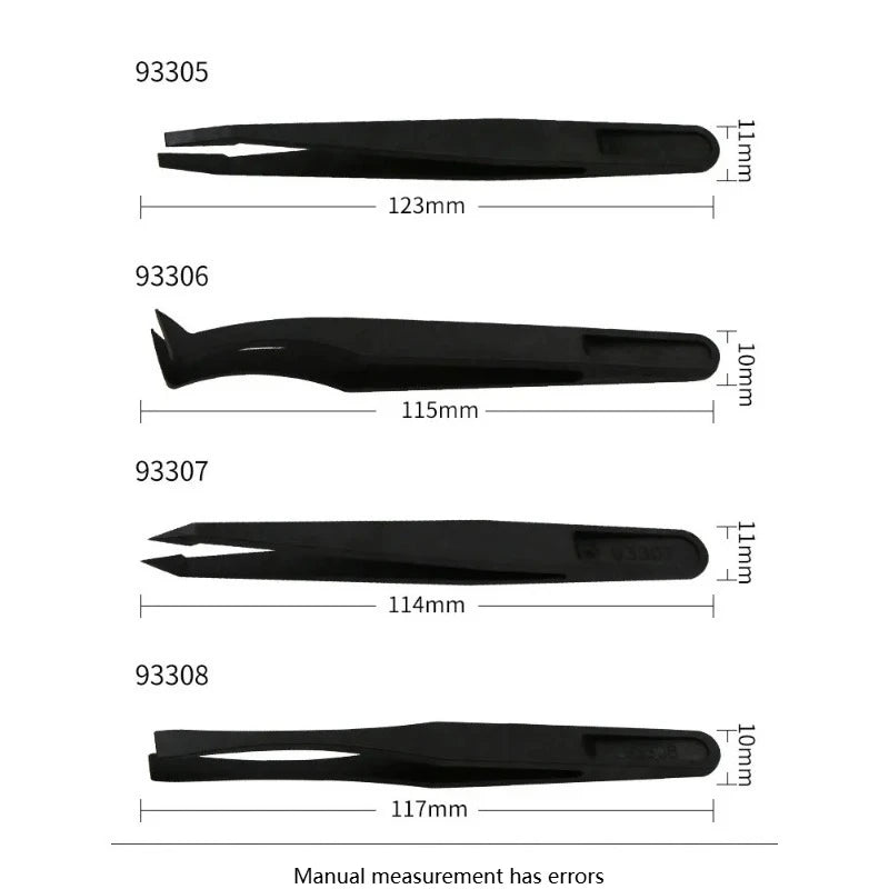 Anti-Static Precision Tweezers Set – Electronics & Jewelry 6 Pc Precision Tweezers Set Axl