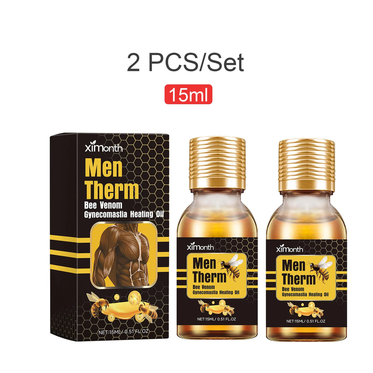 Men's Chest Firming Serum – Moisturizing Body Serum 15ml/30ml Body Firming Serum Axl 15ml 2PCS