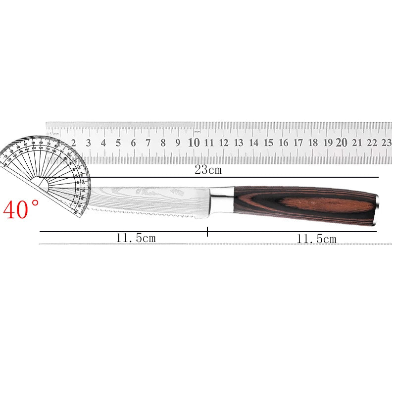 Stainless Steel Serrated Steak Knife with Plastic Handle Serrated Steak Knife Axl