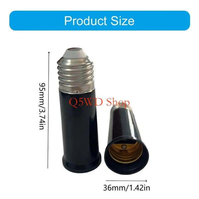 E27 Extended Lamp Holder 95mm Screw Base Socket – Easy Install Lamp Socket Extender Axl