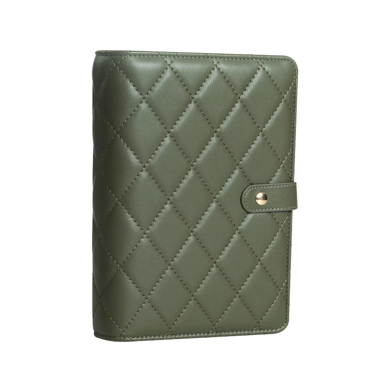 PU Leather Jewelry Storage Book – Zipper Binder & Clear Pockets Jewelry Storage Organizer Axl Green Lingge