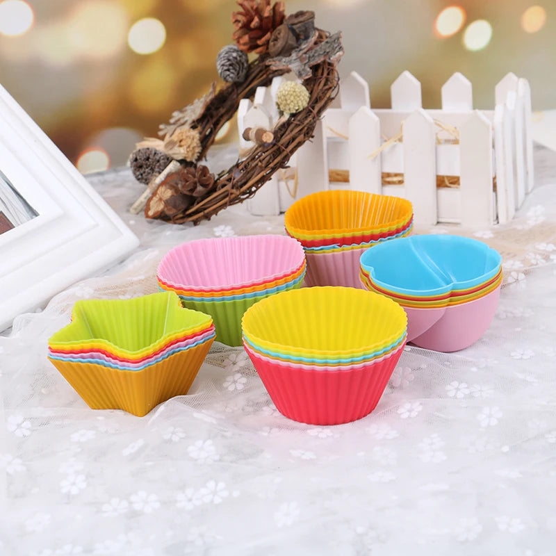 6-Piece Silicone Cupcake Molds – Oven & Freezer Safe Bakeware Silicone Baking Molds Axl