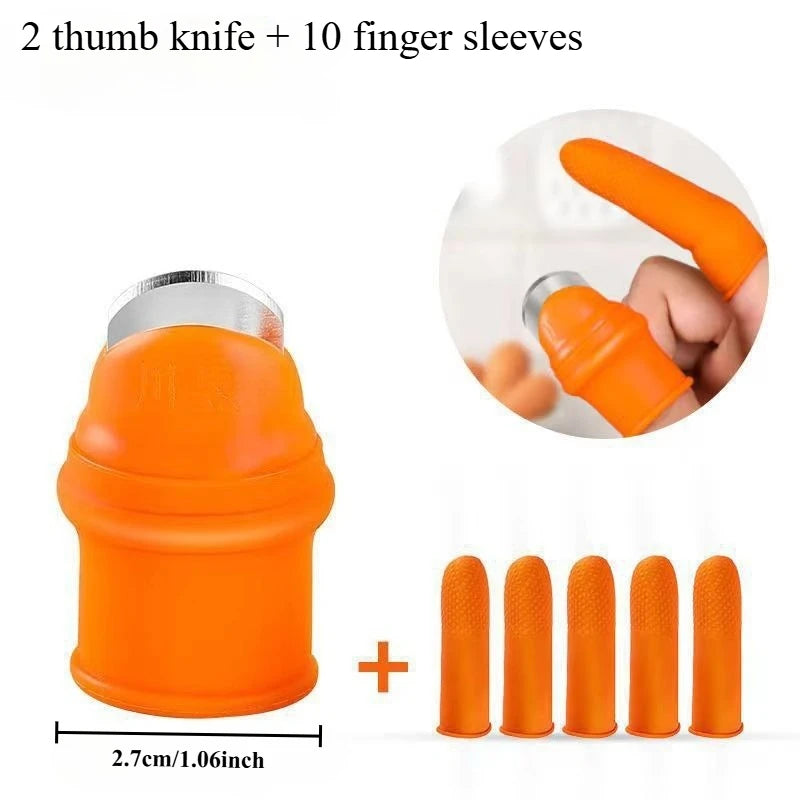 12-Piece Ergonomic Thumb Knives Garden Pruning Tool Set Garden Pruning Set Axl Orange-12pcs