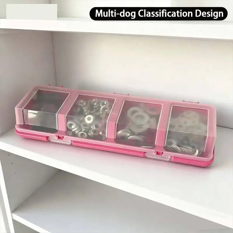 4-Compartment Screw Organizer Box – Plastic Parts Storage Bin Parts Storage Box Axl