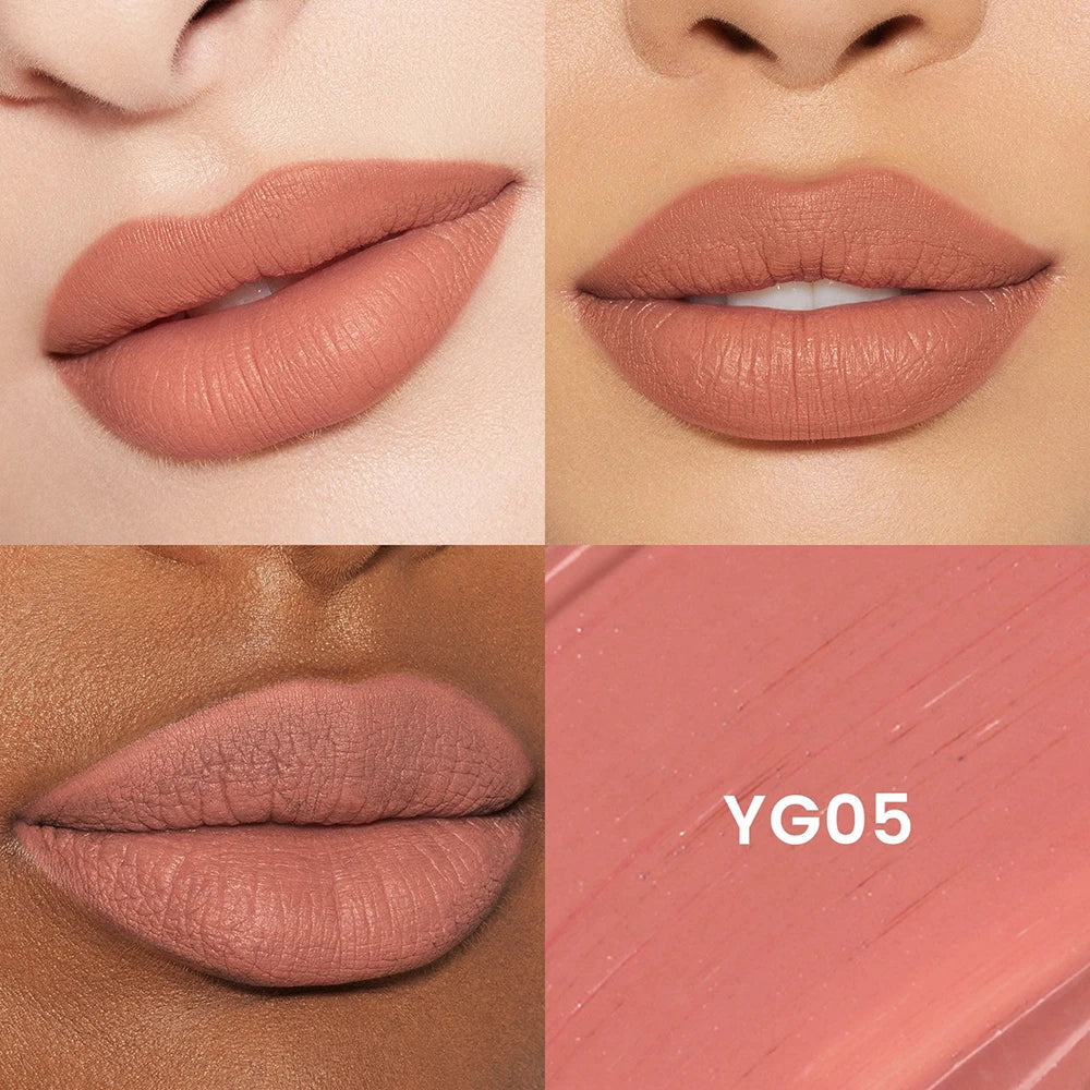 Vegan Matte Liquid Lipstick & Lip Gloss – Dual Texture Nude