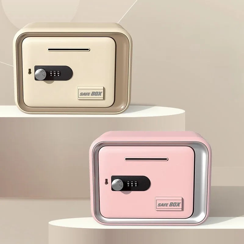 Password Lock Piggy Bank – Large Money Box with Key | 4 Colors Password Lock Money Box Axl