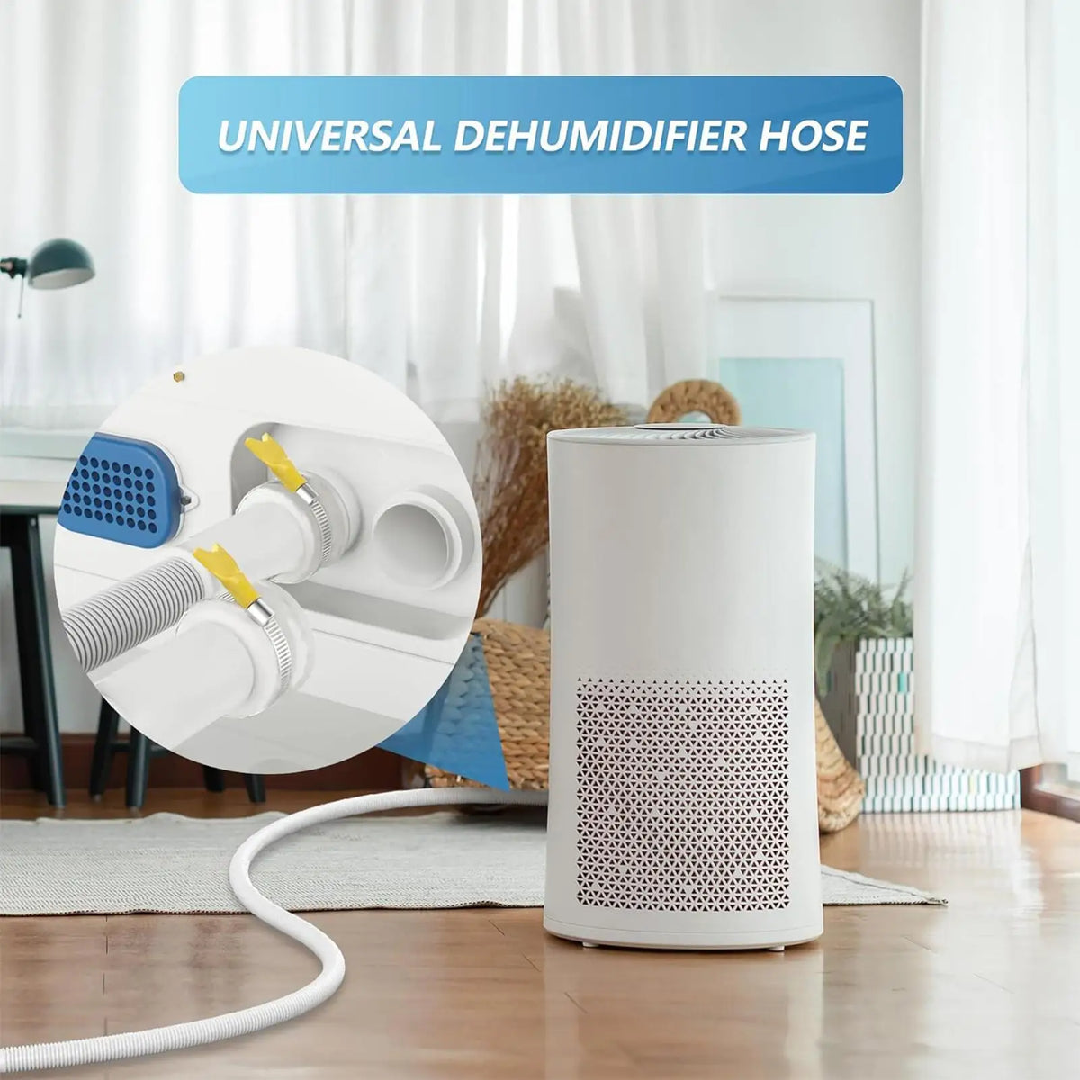 Dehumidifier Drain Hose with Clamp – 3m/4m Flexible AC Pipe Drain Hose Axl