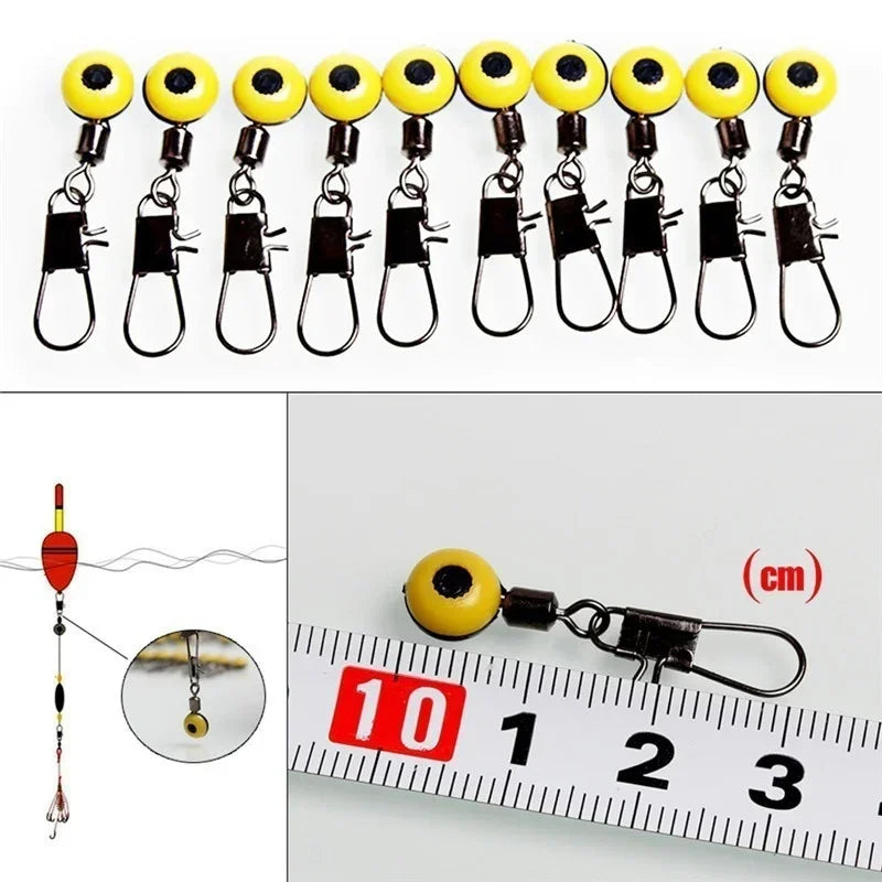 30-Pack Fishing Space Bean Float Connectors with Lock Buckle Fishing Float Connectors Axl
