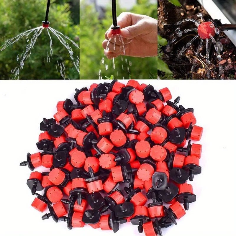 200 Pcs Micro Drip Irrigation Misting Dripper Heads 4/7mm Hose Drip Irrigation Kit Axl 200pcs