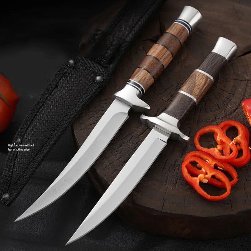 XUAN FENG D2 Steel Boning & Butcher Knife – Wood Handle Butcher & Boning Knife Axl