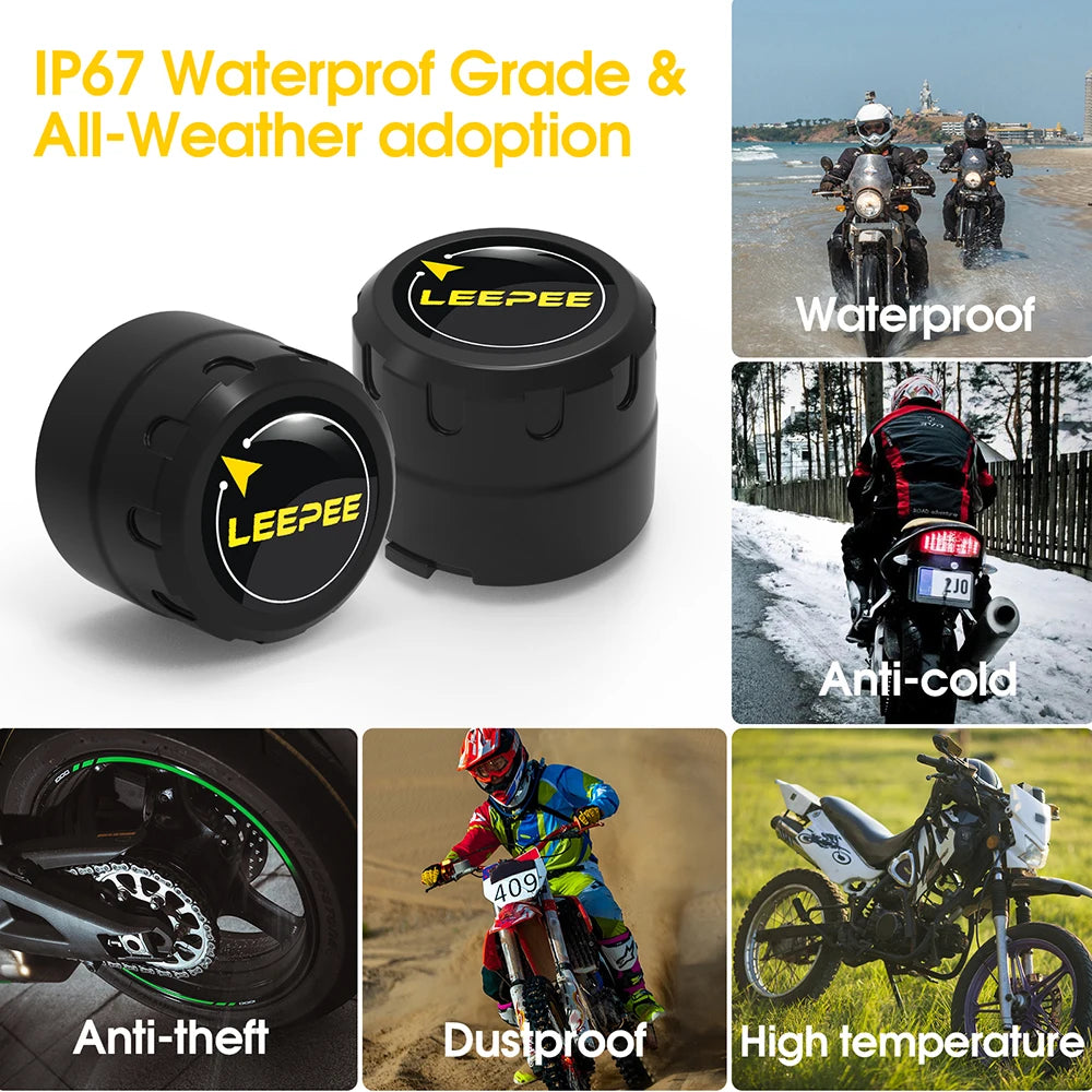 Motorcycle Bluetooth TPMS – Wireless Tire Pressure Monitor Tire Pressure Monitor Axl