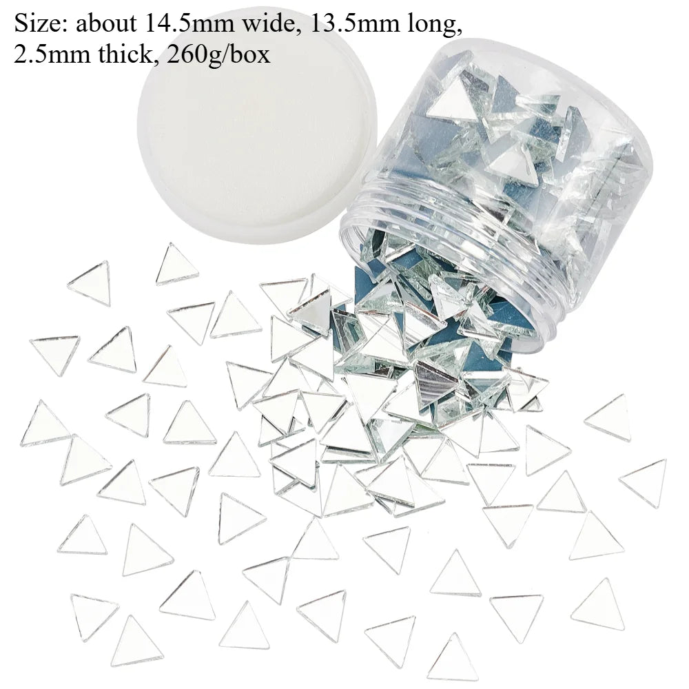 330 PCS Clear Diamond Glass Mosaic Tiles – Crystal Rhombus Craft Glass Mosaic Tiles Axl AECH04-08316