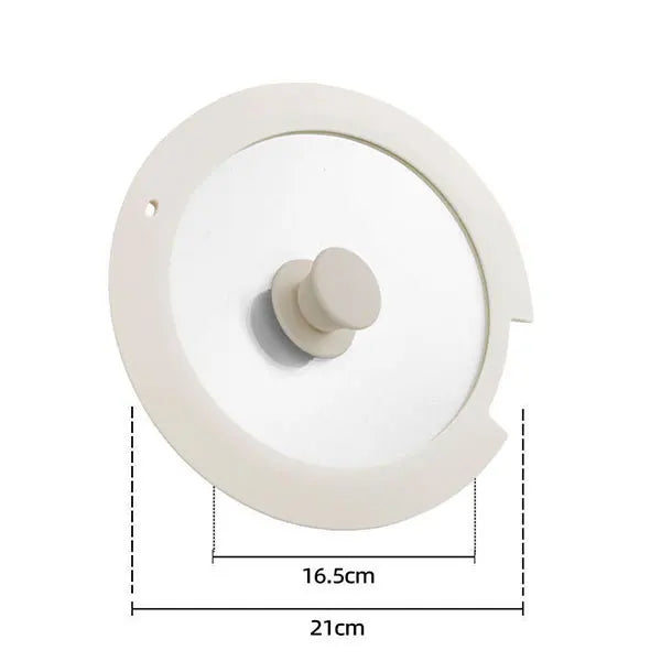 Universal Tempered Glass Pot Lid with Silicone Seal 18–26cm Cookware Lid Axl White 20cm