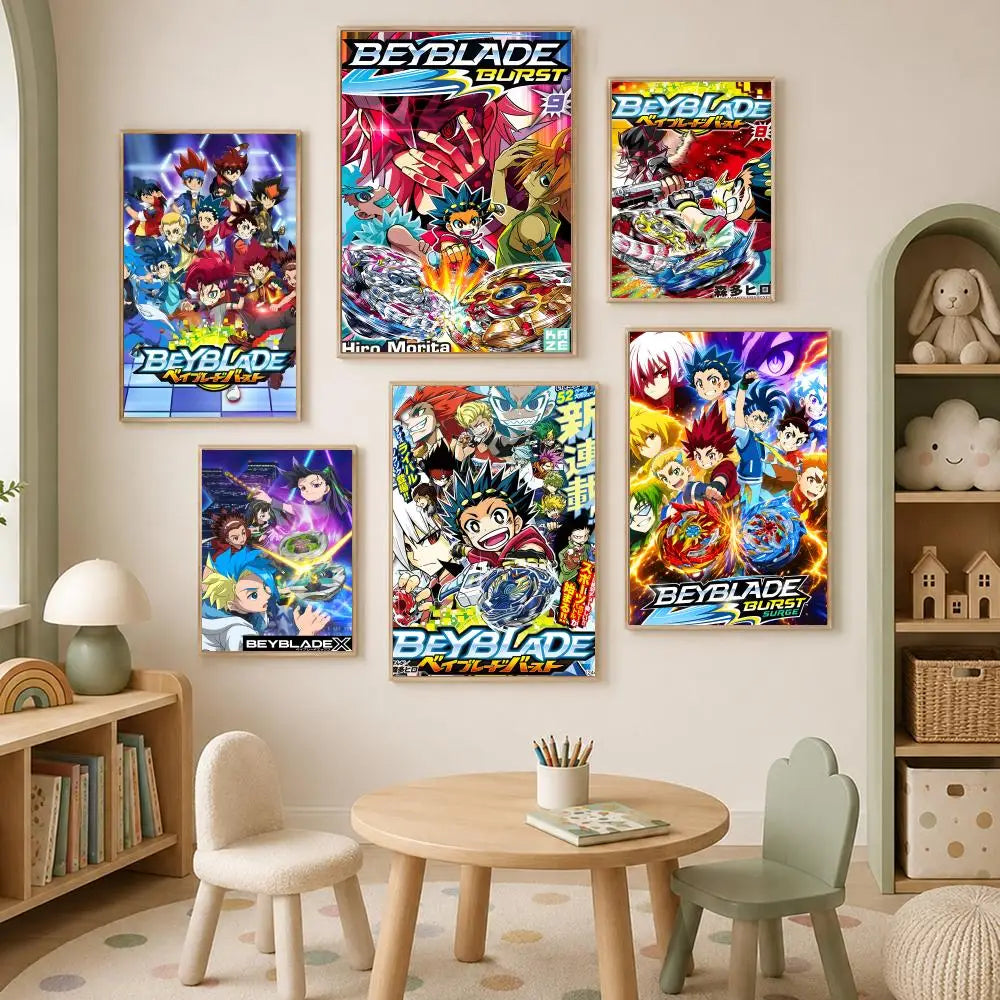 Beyblade X Anime Wall Poster – Self-Stick HD PVC Waterproof Anime Wall Poster Axl