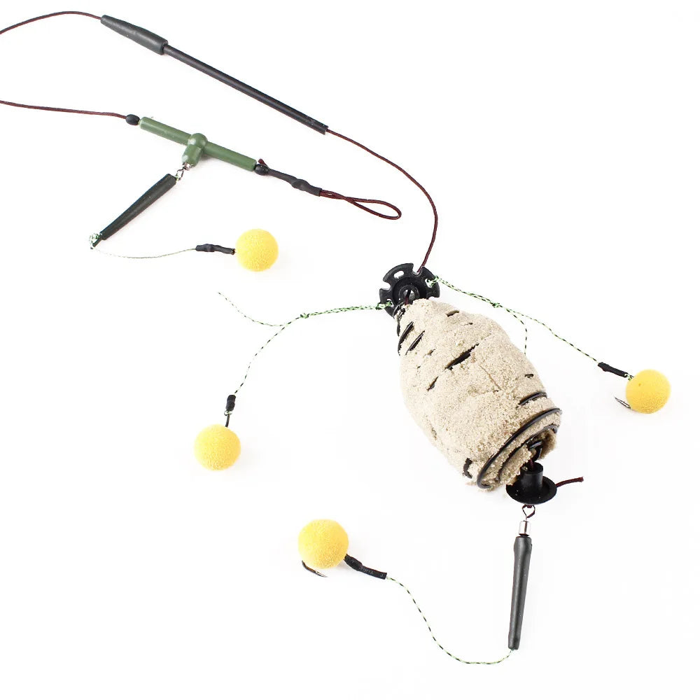 Carp Fishing Bait Cage Feeder 30-80g | Carbon Steel Hook Rig Fishing Feeder Rig Axl