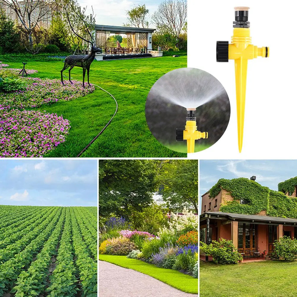 360° Garden Sprinkler with Ground Spike | Lawn Irrigation Garden Sprinkler Axl