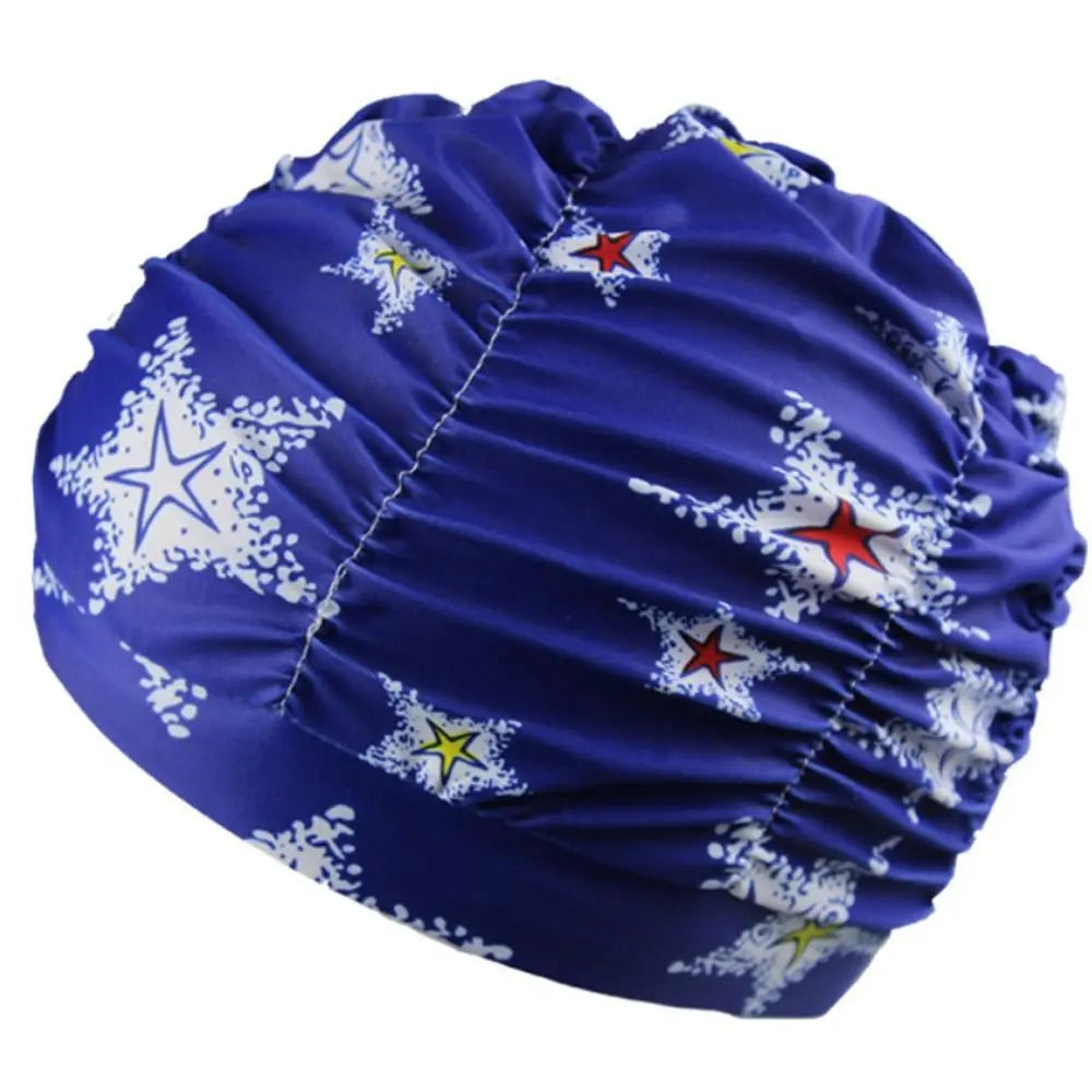 Printed Fabric Oversized Swimming Cap – Quick-Dry, Breathable Swim Cap Axl