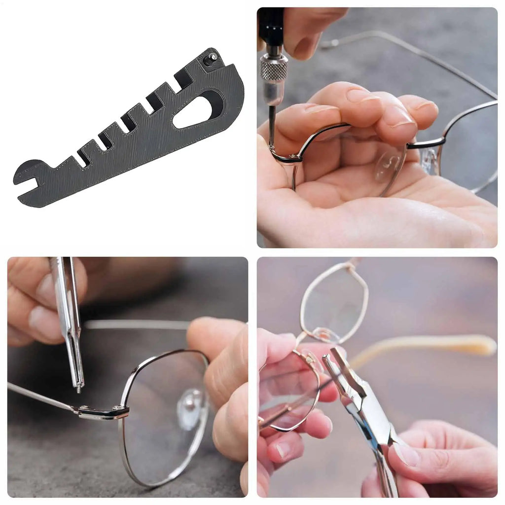 5-in-1 Eyeglass Temple Adjustment Tool – Anti-Slip Frame Bender Eyeglass Repair Tool Axl Default Title