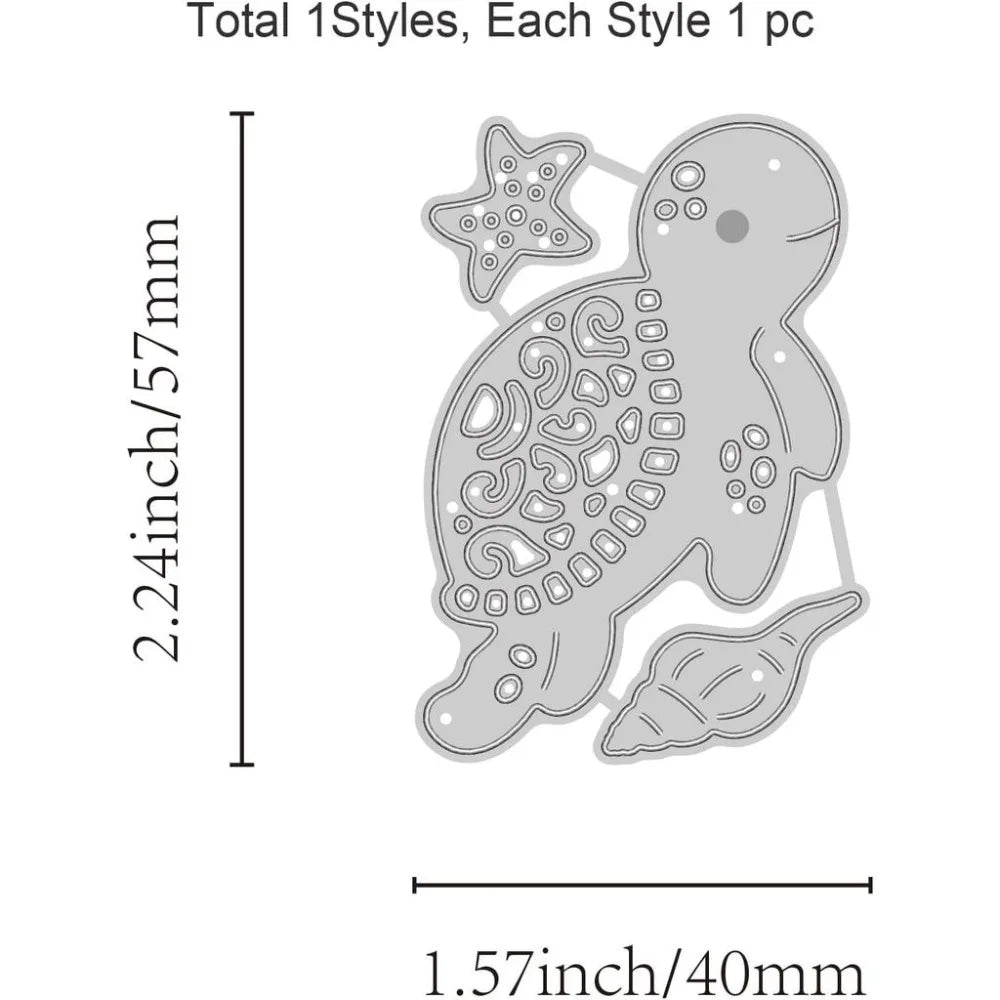 Turtle Metal Cutting Dies – Animal Die Cuts for Cards & Crafts Metal Cutting Dies Axl