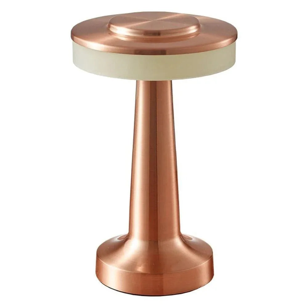 UFO LED Touch Table Lamp – Rechargeable Metal Desk Night Light LED Table Lamp Axl Rose Gold USB Type-C