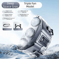 USB Rechargeable Waist Fan – 3-Outlet Portable Cooling Fan Portable Waist Fan Axl Grey 3 air duct