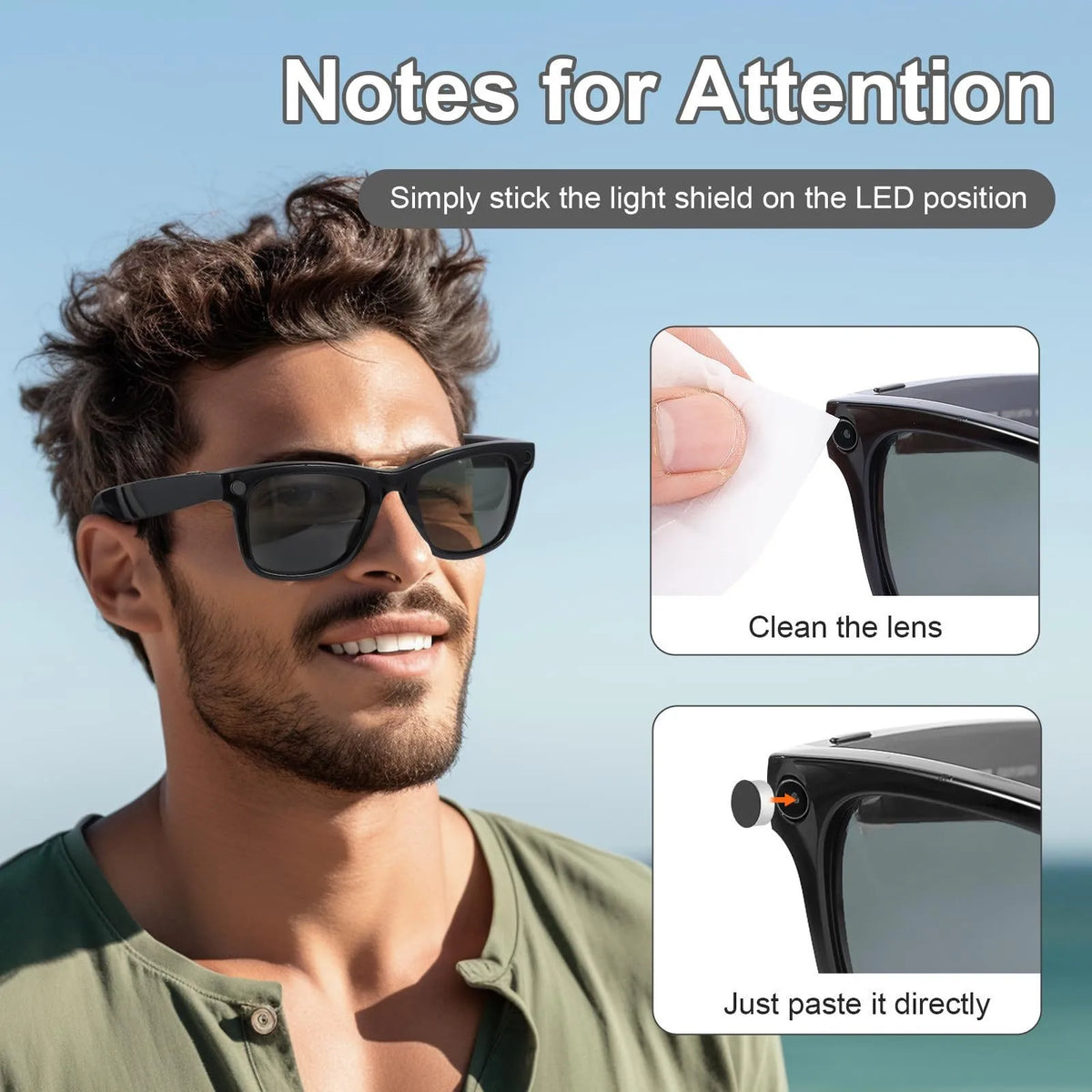 Camera Privacy Stickers 20PCS for Meta Smart Glasses RW4008 RW4006 Camera Privacy Sticker Axl