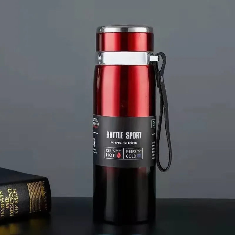 Stainless Steel Vacuum Flask 800ml 1000ml – BPA Free Thermal Bottle Vacuum Flask Thermos Axl As whown red