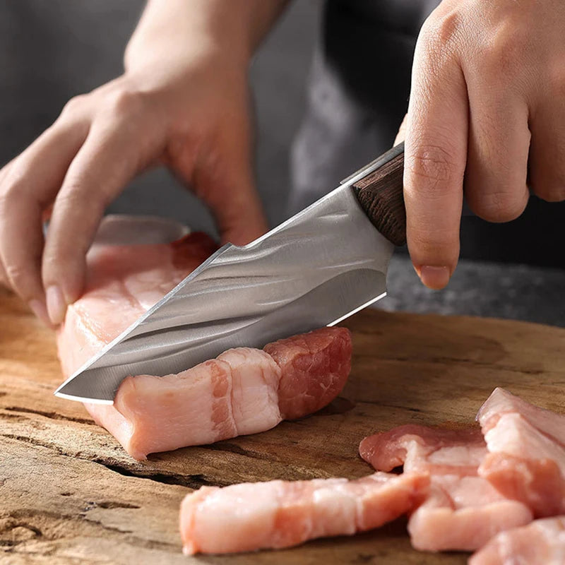 Stainless Steel Boning Knife with Sheath & Wood Handle Boning Knife Axl