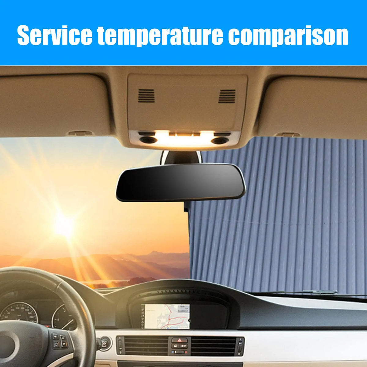 Retractable Windshield Sun Shade | UV Protection Car Curtain Car Sun Shade Axl