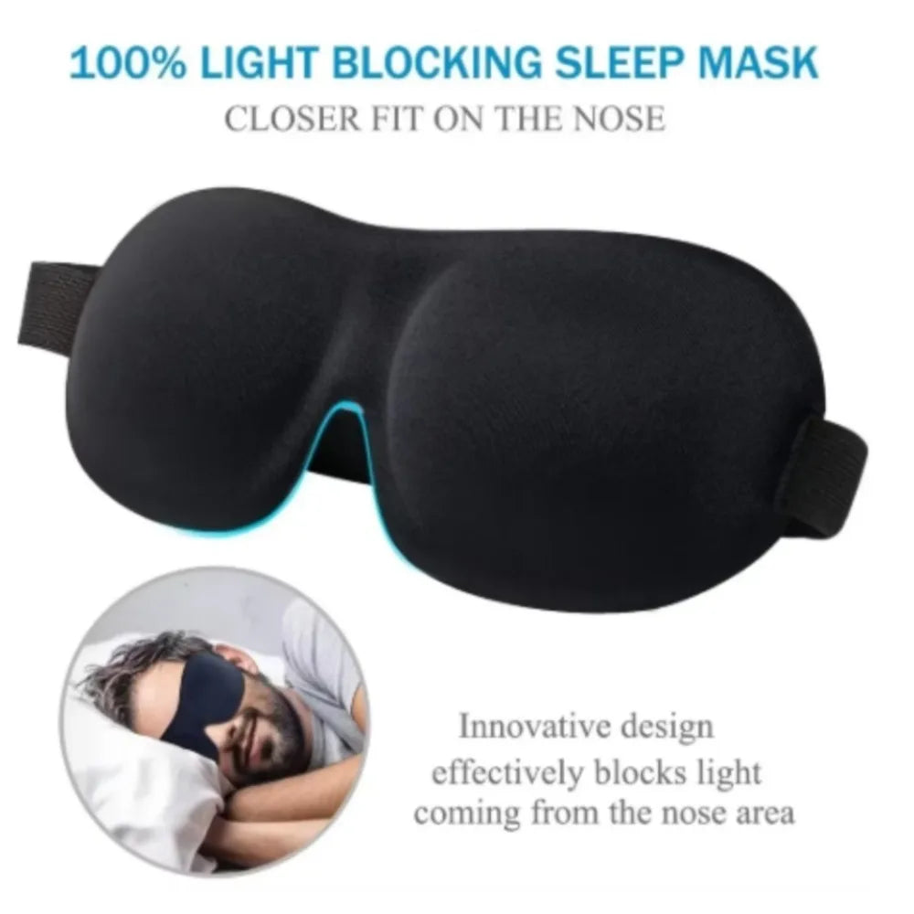 3D Sleep Eye Mask 2-Pack | Light Blocking Travel Blindfold Sleep Eye Mask Axl