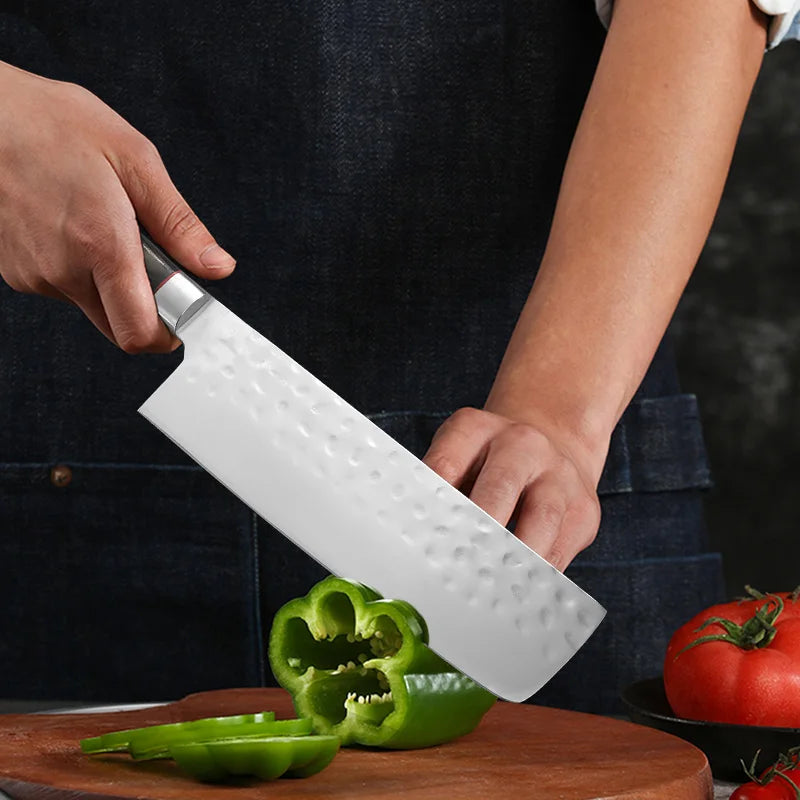 Stainless Steel Meat Cleaver – Wood Handle Chef Knife | InLeung Kitchen Cleaver Knife Axl