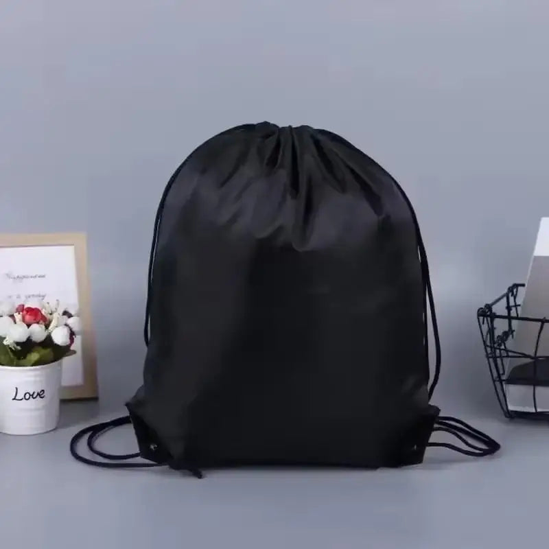 Nylon Oxford Drawstring Gym Backpack – Dual Shoulder Organizer Gym Drawstring Backpack Axl