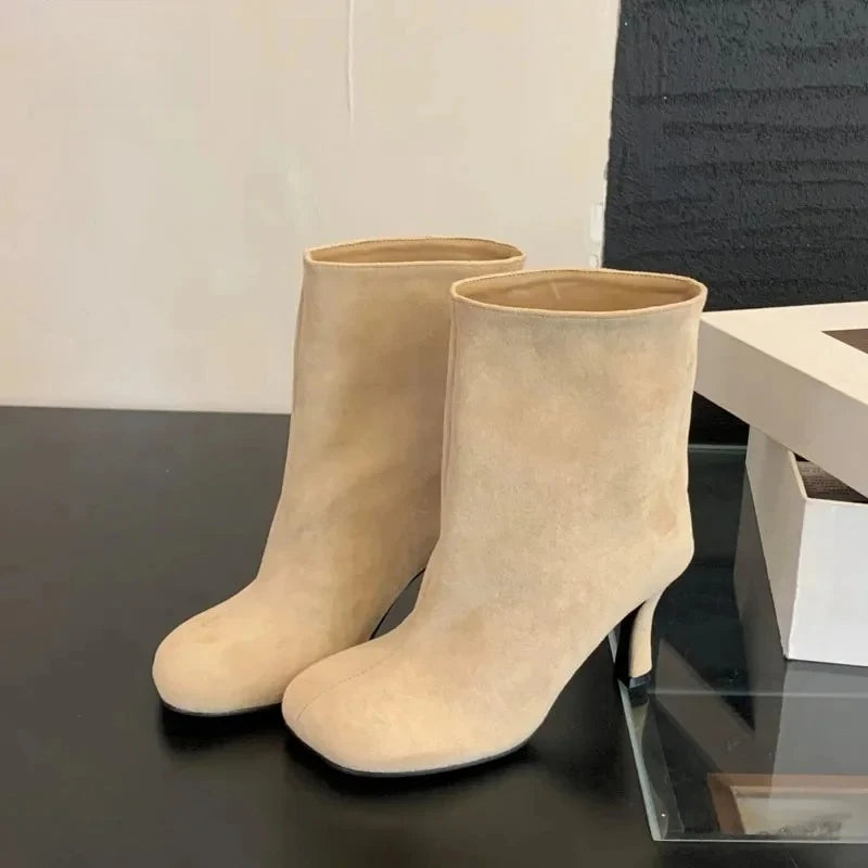 Women's Black Chelsea Ankle Boots – Pointed Toe Thin Heels Chelsea Ankle Boots Axl
