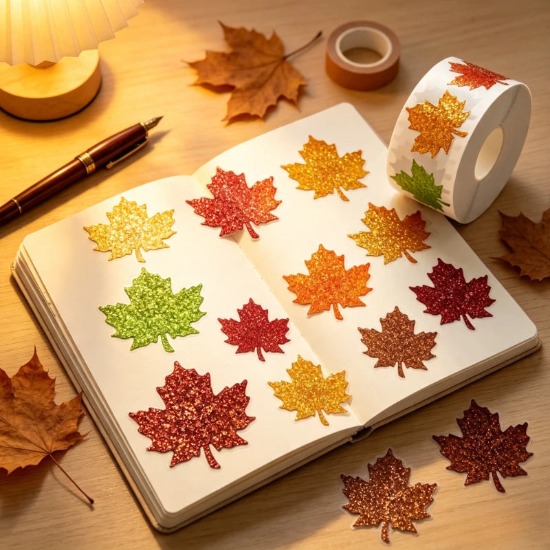 500 Maple Leaf Window Stickers – Reusable Autumn Decor Window Stickers Axl