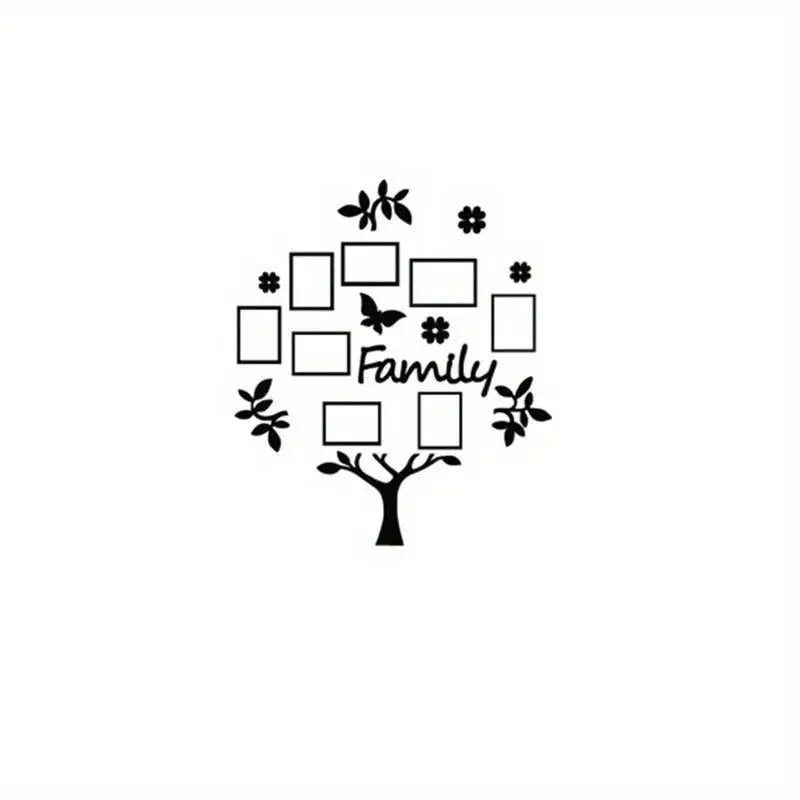 3D Tree Wall Sticker with Acrylic Photo Frames | Home Decor Wall Art Decal Axl