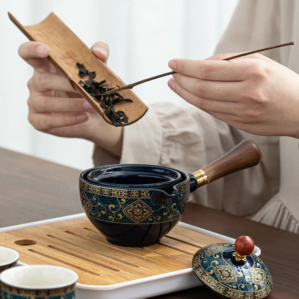 NICEYARD Chinese Gongfu Tea Set – 360° Porcelain Infuser Gongfu Tea Set Axl