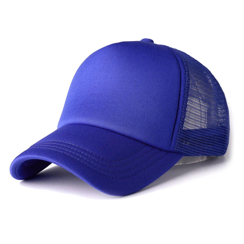 Unisex Mesh Baseball Cap – Adjustable Snapback Trucker Dad Hat Mesh Baseball Cap Axl Blue