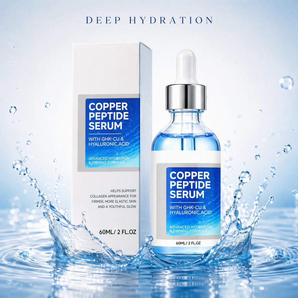 Copper Peptide Face Serum GHK-Cu, Hyaluronic Acid & Niacinamide Face Serum Axl