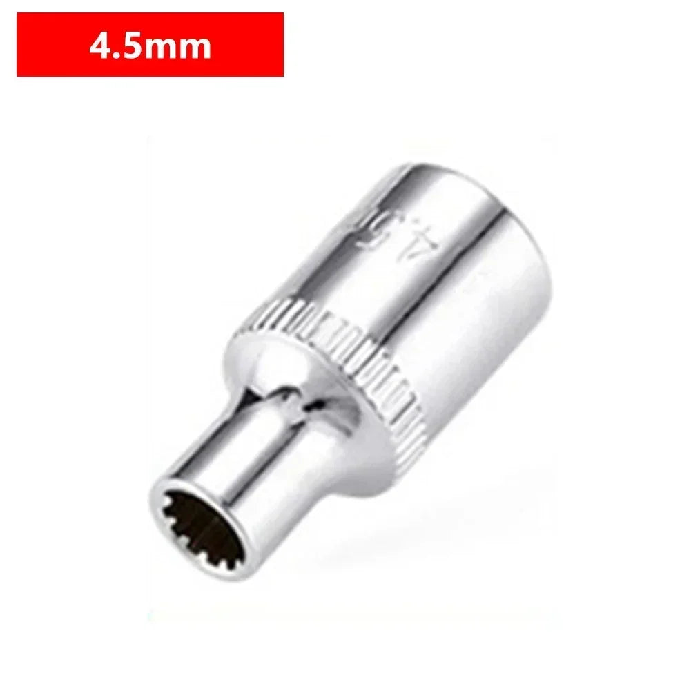 12-Point Socket Bit 1/4" Drive – Short Head 4–14mm Chrome Socket Bit Axl 4.5mm China Mainland