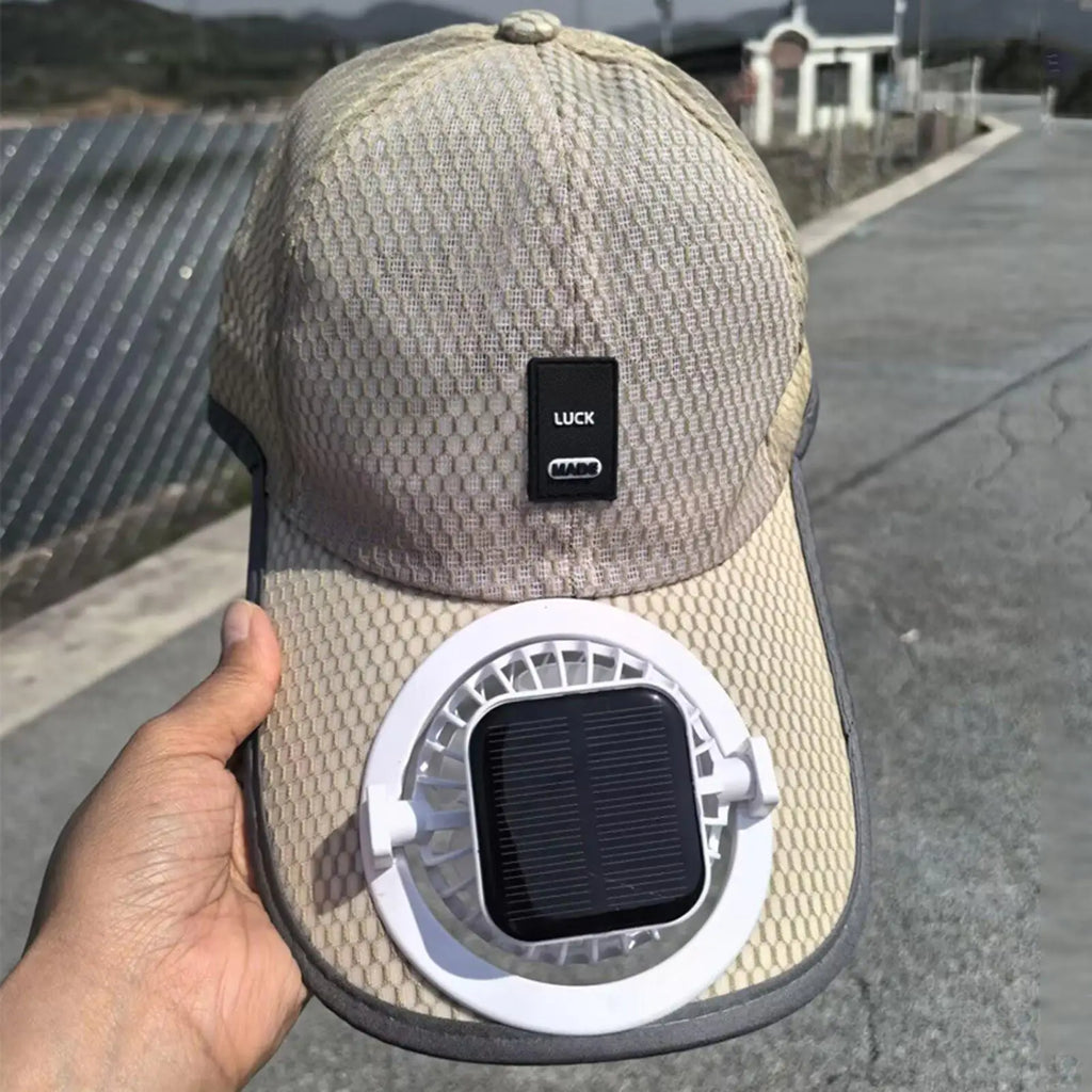 Solar Fan Cap – UV Protection Breathable Mesh Hat, USB & Solar Solar Fan Cap Axl