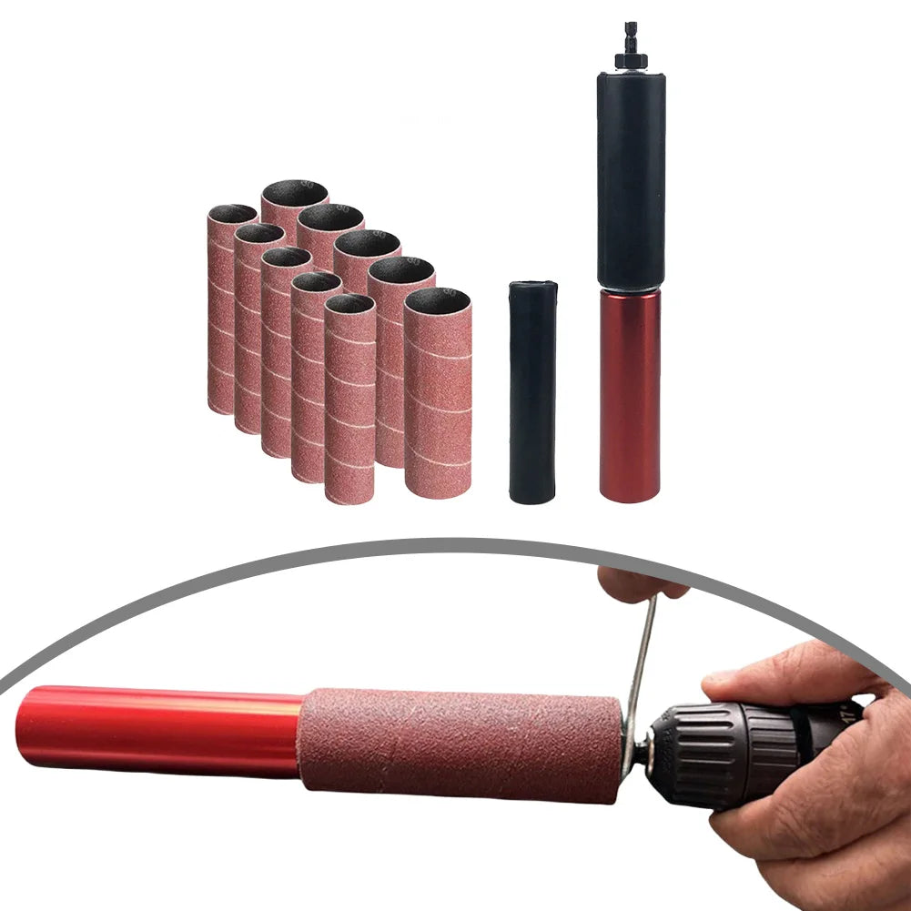 Rubber Drum Sanding Sleeves Kit for Drill – Wood Metal Glass Drum Sanding Kit Axl