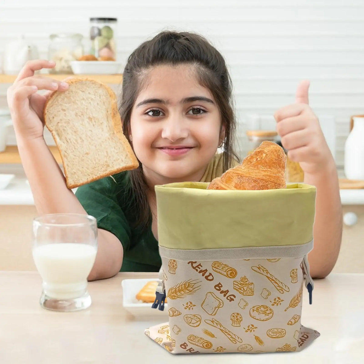 Reusable Beeswax Bread Bag – Double-Layer Loaf Freshness Bag Bread Storage Bag Axl