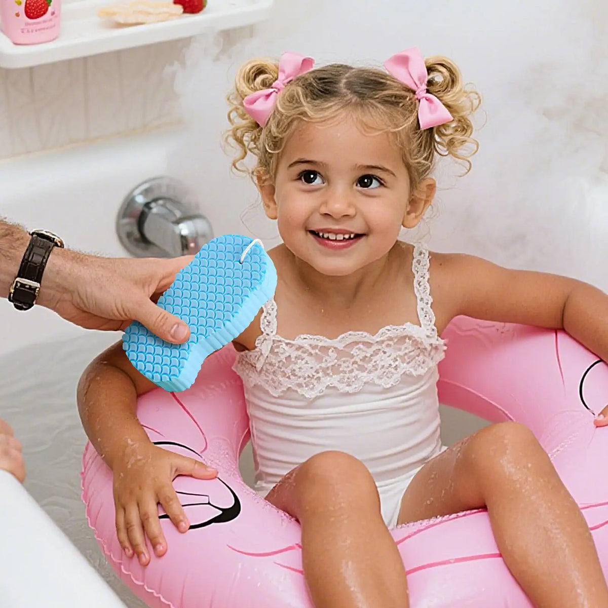 Soft PVA Bath Sponge – Reusable Shower Scrub for All Ages Bath Sponge Scrubber Axl